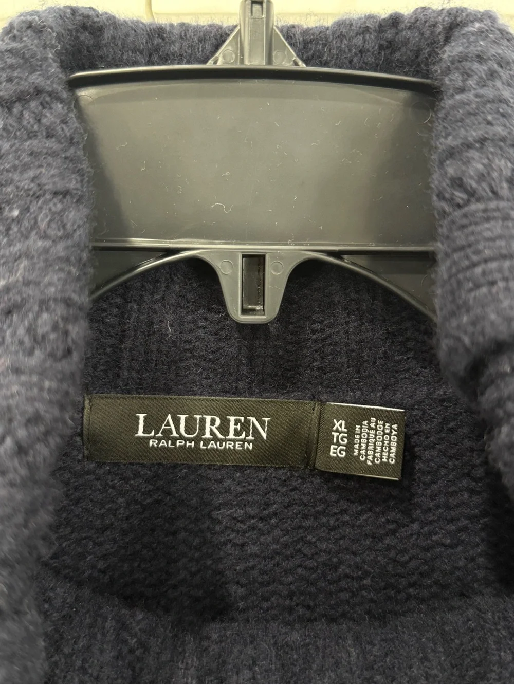 Lauren Ralph Lauren Striped Wool-Blend Turtleneck Sweater MSRP $245